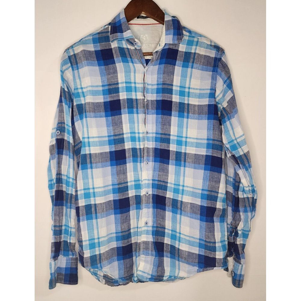 BUGATCHI LINEN LONG SLEEVE BUTTON DOWN SIZE‎ L - Picture 2 of 12